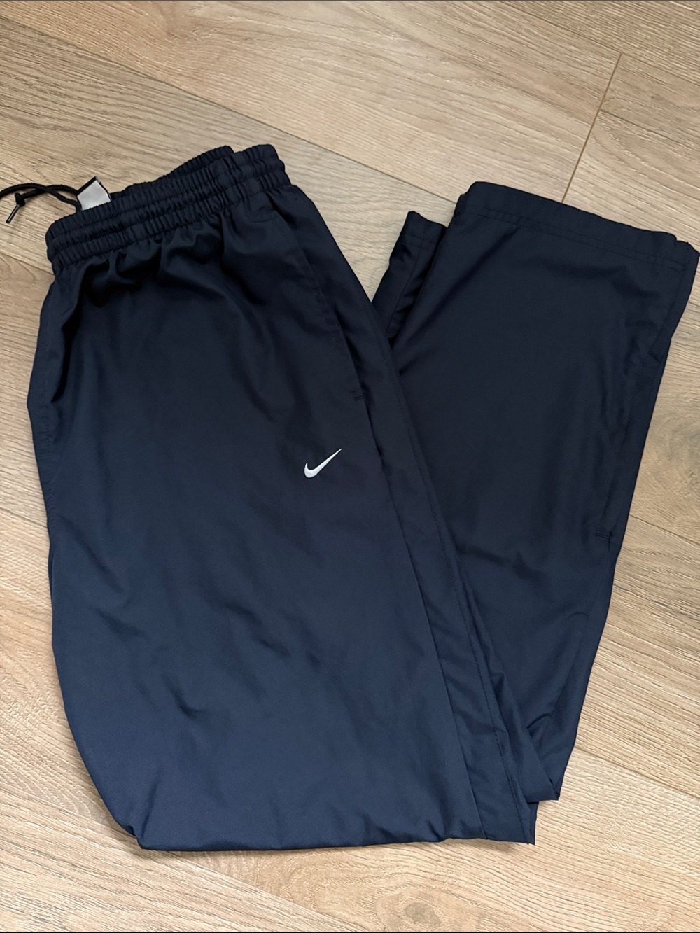 Men’s Nike Black Jogger Track Pants with White Swoosh Medium